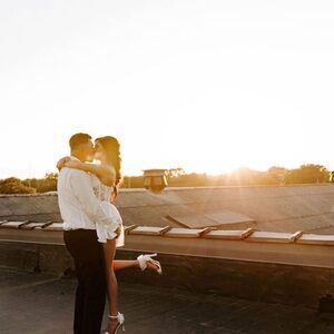 Elegant White Lace Dress with Bow Heels